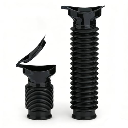 Pee Bottles for Men, Adjustable Emergency Urinal 750ml, Car Pee Bottle for Men and Women, Portable Toilet for Car, Shrinkable Personal Mobile Toilet,Urine Bottle, Travelling, Traffic Jams & Hiking - color: black