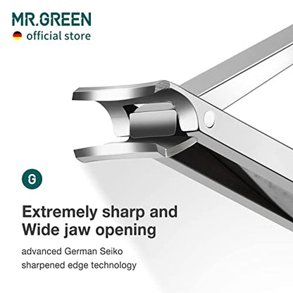 MR.GREEN Collapsible Nail Clippers Small and Thin Portable Travel Nail Scissors Cutter Stainless Steel Manicure Tools with Nail Files (Orange Leather Case+ Iron Box) Multicoloured - size: Orange Leather Case + Iron Box