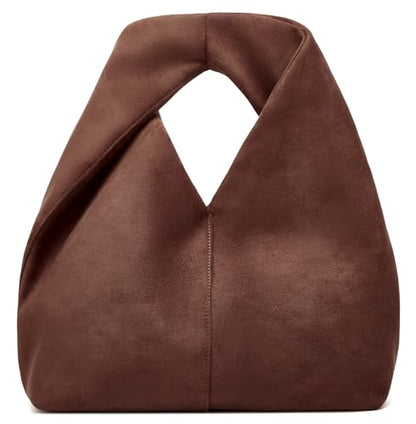 Slouchy Suede Crescent Crossbody Purses Women Cute Hobo Bags Trendy Satchels Underarm Shoulder Bag Travel Tote Handbag 2026 - color: B Suede Coffee-have Strap