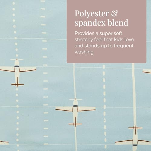 Beddy's Little Roamer Blanket - Travel Blanket for Toddlers & Kids - Packable with Carrying Bag - Lightweight & Cozy - Machine Washable - Take Flight Design - color: Light Blue
