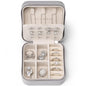 VLANDO Travel Jewelry Case, Small Travel Jewelry Organizer Box for Girls Women - Grey - color: Grey