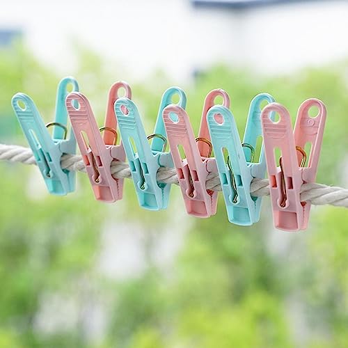 Pegs for Washing Line 31Psc Non Slip Windproof PP Material Pegs with Basket Multifunctional Fastening Waterproof Laundry with Spring Light Blue.. - color: Light Blue
