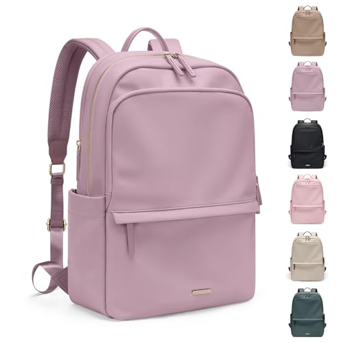 GOLF SUPAGS Women Laptop Backpack Casual Daypack for Work Travel College Backpack Purse Fits 15.6 Inch Notebook (Pinkish Purple) - color: Pinkish Purple-upgrade, size: 15.6 Inch