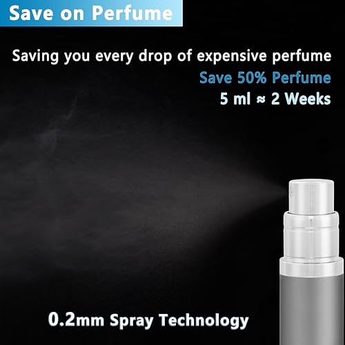 Travel Refillable Perfume Atomizer Bottle 5ml Leakproof Travel Perfume Refillable Bottle, Perfume Atomizer (Gray) - color: Gray