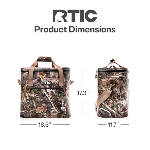 RTIC Ultra-Tough Soft Cooler 50 Can, Insulated Bag Portable Ice Chest Box for Lunch, Beach, Drink, Beverage, Travel, Camping, Picnic, Car, Trips, Floating Cooler Leak-Proof with Zipper - color: Camo