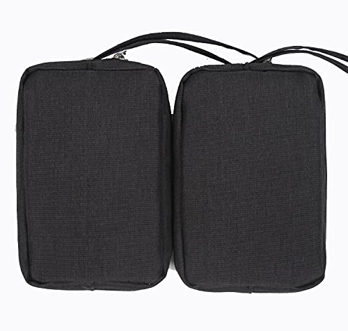 2 Pieces Small Zippered Pouch, Portable Electronics Soft Organizer, Little Toiletry Carry Bag Mini Cosmetic Makeup Bag, Coin Purse Wallet, Travel Accessories Make up Case for Purse,Storage Black