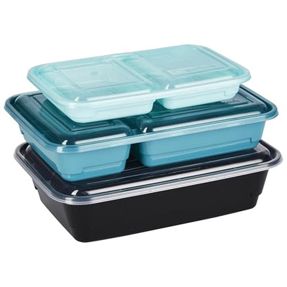 GoodCook Meal & Snack Prep Container Set, Includes Embossed Measurements & Color Coordinated Lids, Made Without BPA, 60-Piece Set