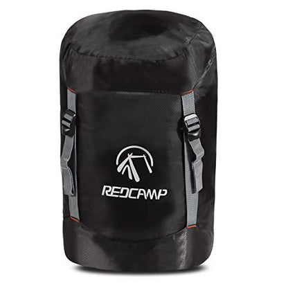 REDCAMP Sleeping Bag Stuff Sack, Black M, L, XL and XXL Compression Sack, Great for Backpacking and Camping - style: Black L 27l With Cover