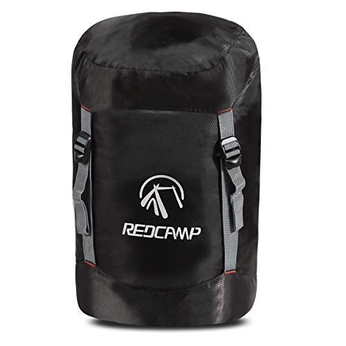 REDCAMP Sleeping Bag Stuff Sack, Black M, L, XL and XXL Compression Sack, Great for Backpacking and Camping - style: Black L 27l With Cover