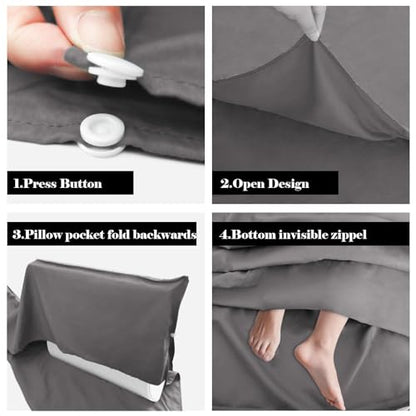 Sleeping Bag Liner,Travel Sheet & Adult Sleep Sack, Camping Sheets Travel Sleep Sack for Backpacking,Hotels & Hostels -Lightweight Single &Double Travel Sheet Camping Sheets - color: Single Gray