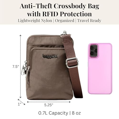 Baggallini Women's Securtex Anti-theft Activity Crossbody Bag - color: Portobello