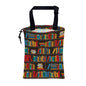 Car Garbage Bag Colorful Bookshelves Library Drawstring Car Trash Bag Hanging for Back Seat with Adjustable Buckle Canvas Vehicle Trash Can Easy-to-Install - color: Colorful Bookshelves Library