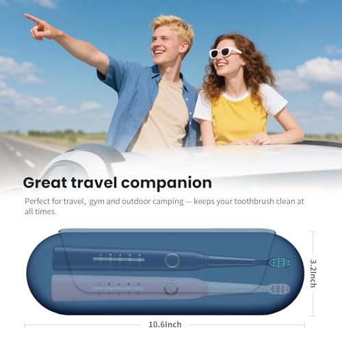 Silicone Electric Toothbrush Travel Case, Manual Toothbrush Travel Cover for Men and Women,Toothbrush Holder for Travel,Gym and More, Fits Most Manual and Electric Toothbrushes - Blue - color: Blue