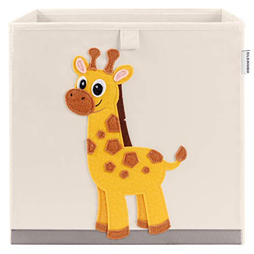 Foldable Animal Cube Storage Bins Fabric Toy Box/Chest/Organizer for Kids Nursery, 13 inch (Elegant Giraffe) - color: Elegant Giraffe