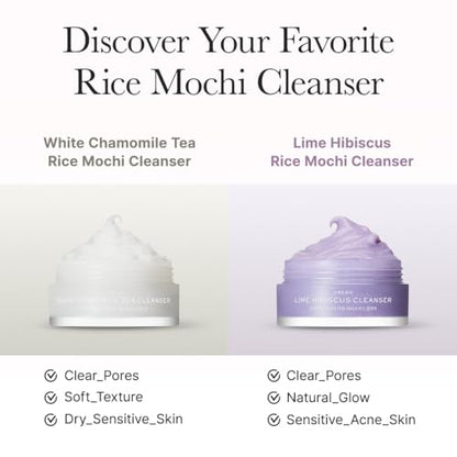 Arencia Rice Mochi Facial Cleanser Gift Set, 6 Varieties, 0.52 oz each - travel size, Korean skin care, holiday gift set, Stocking stuffers