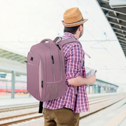 MATEIN Personal Item Backpack 18 * 14 * 8, Underseat 15.6 inch Travel Laptop Backpack for Women, Sturdy Water Resistant Slim Daypack College Computer Bag Gift, Dark Purple - color: Dark Purple, size: 15.6 Inch