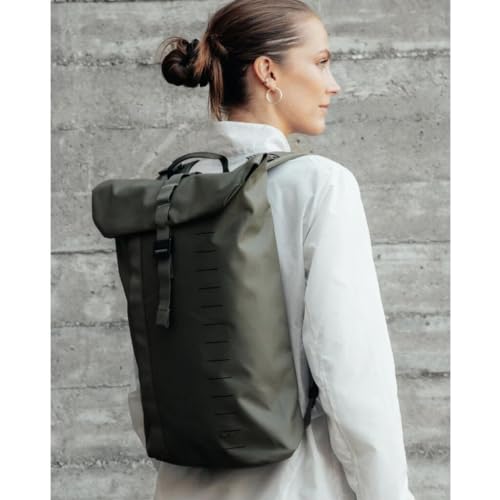 Db Journey Essential Backpack - Lightweight, Durable Rolltop Backpack with Laptop Compartment for Work, and Gym, Travel with Roller Bag Attachment, 12L - Moss Green - color: Moss Green