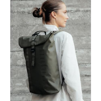 Db Journey Essential Backpack - Lightweight, Durable Rolltop Backpack with Laptop Compartment for Work, and Gym, Travel with Roller Bag Attachment, 12L - Moss Green - color: Moss Green