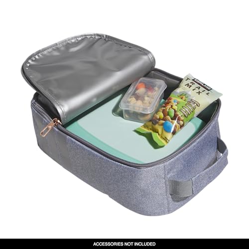 adidas Kids Santiago Lunch Bag – Insulated Cooler Lunchbox for Girls & Boys, 8L - color: Woodland Essential Camo Grey Six/Black/Better Scarlet/4