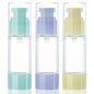1oz 30ml Airless Pump Bottles, Refillable Leak Proof Travel Pump Bottle Toiletry Cosmetic Skincare Containers for Lotion Toner Gel Foundation (3 Pieces) - color: Green Blue Purple