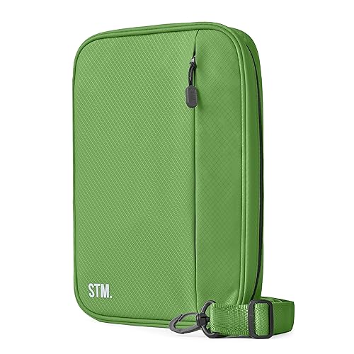 Scribbles That Matter - A5 Pencil Case Pouch + Journal Organizer - Large capacity Kawaii Pencil Pouch, Pen Case, Marker Case, Storage Journal Pouch Zippered Pocket Adjustable Shoulder Strap (7 x 10) - color: Green, size: A5 (V2)