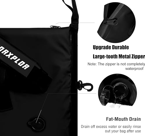 MORXPLOR Insulated Fish Cooler Bag for Fishing 41x17 47x17In 50x20In 60x24 72x30 80X40 Inches,Large Insulated Fish Kill Bag,Fishing Catch Bag Cooler with Water-resistant Zipper - color: 41inch Black