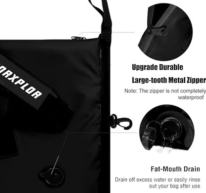 MORXPLOR Insulated Fish Cooler Bag for Fishing 41x17 47x17In 50x20In 60x24 72x30 80X40 Inches,Large Insulated Fish Kill Bag,Fishing Catch Bag Cooler with Water-resistant Zipper - color: 41inch Black