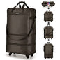 Hanke Suitcases with Wheels Expandable Foldable Luggage Bag Suitcase Collapsible Rolling Travel Bag Duffel Bag for Men Women Lightweight Suitcases without Telescoping Handle, Coffee - color: Coffee Upgrade Version