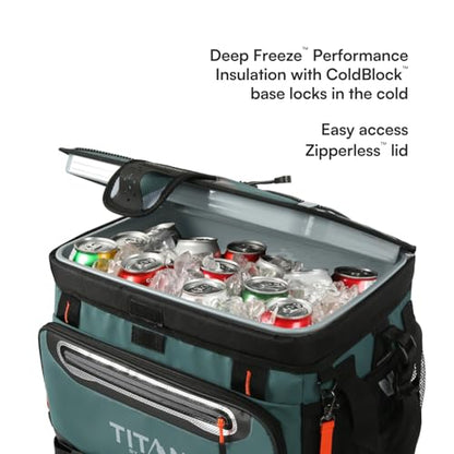 Titan by Arctic Zone Deep Freeze Cooler - Zipperless Hardbody Cooler - Deep Freeze Insulation, HardBody Liner, and SmartShelf - color: Jungle Hunt, size: 30 Can