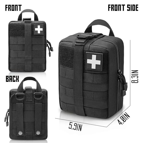 Tactical Medical Utility Pouch Rip Away First Aid Survival Bag for Travel Outdoor Hiking and Emergency Everyday Carry - color: Green