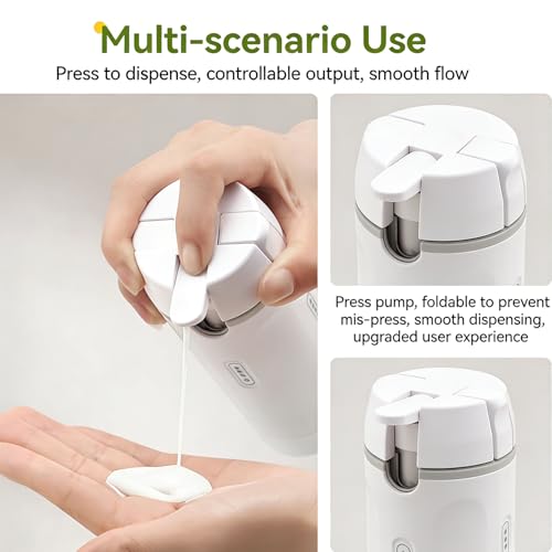 4 in 1 Travel Dispenser, 4 Pack 1OZ/30ML Travel Bottles with Stickers for Toiletries, Leak Proof Travel Size Containers, Portable for Shampoo Lotion Conditioner Cream Green