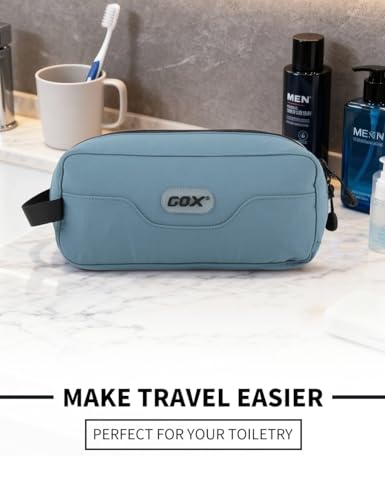 GOX Travel Toiletry Bag Dopp Kit Case for Men Multifunction Packing Organizer Pouch (Haze Blue) - color: Haze Blue