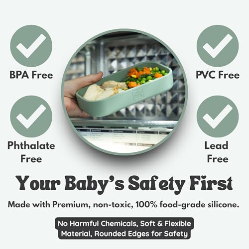Baby Travel Essentials 6 Pc Silicone Feeding Set - Portable Toddler Plates with Suction, Baby Spoons & Foldable Bib in Carrying Case - BPA-Free Infant & Toddler Utensils for Airplanes & Eating Out - color: Green