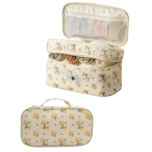 Travel Underwear Lingerie Bra Socks Bag Organizer Storage Pouch Portable Luggage Multiple Layers Pack Cube Toiletry Bag,apricot5#, MObb-240318131F-02 - color: apricot5#