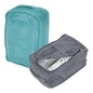 Foldable Travel Shoe Bag, Waterproof Shoe Pouches Organizer with Handle Travel Packing Cubes -Fitting for Storing (Sneakers/Sandals/Fitness Shoes) 2 Pcs & Gray/Light Blue - color: Gray/Light Blue
