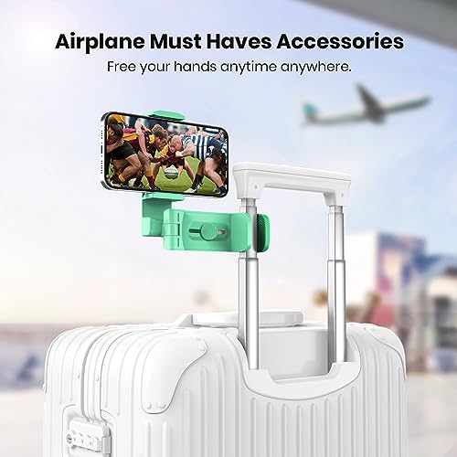 Klearlook 4 in 1 Adjustable Phone Stand - 360 Rotation Handsfree Viewing, Foldable Travel Essentials, Accessory for Flight/Home/Office - Green - color: Spring Green