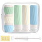 11 Pack Travel Bottles for Toiletries, TSA Approved 3oz Leak Proof Refillable Silicone Squeezable Containers Kit for Shampoo Lotion Conditioner with Toiletry Bag - color: 11pack/Colorful 2