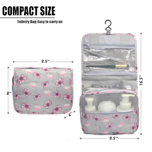 L & FY Hanging Travel Toiletry Bag Women's Cosmetic Organizer Makeup Case Pouch Men's Shaving Kits With Hook, Handle (Cute Rabbit) - color: Cut Rabbit, size: Compact Size