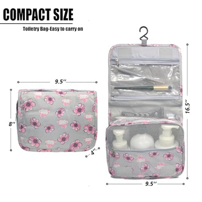 L & FY Hanging Travel Toiletry Bag Women's Cosmetic Organizer Makeup Case Pouch Men's Shaving Kits With Hook, Handle (Cute Rabbit) - color: Cut Rabbit, size: Compact Size