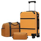 LONG VACATION Carry On Luggage Set 3 Piece, 20 Inch ABS+PC Hardshell Carry on Suitcase with Spinner Wheels TSA Lock & YKK Zipper - color: Orange, size: 3 Piece Set (20 Inch)