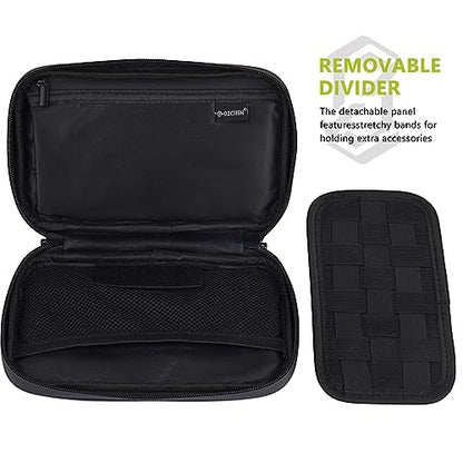 OZCHIN Smell Proof Bag Pocket Bag Activated Carbon Fiber 8'' x 5'' Portable Carry Pouch for Travel - color: Black