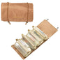 Roll Up Makeup Bag, Hanging Toiletry Bag, 4 in 1 Detachable Cosmetic Bag, 4 Removable Storage Bags, Travel Makeup Organizer Bags for Women Men(Khaki) - color: Khaki