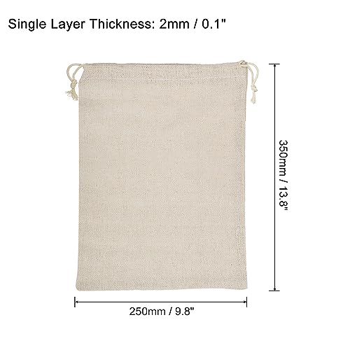PATIKIL 14"x10" Coin Money Sacks Bag, 6Pcs Bank Deposit Change Transit Cash Bags with Drawstring Currency Gift Sacks Style 1, Beige - color: Beige, size: 14"x10"