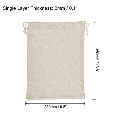 PATIKIL 14"x10" Coin Money Sacks Bag, 6Pcs Bank Deposit Change Transit Cash Bags with Drawstring Currency Gift Sacks Style 1, Beige - color: Beige, size: 14"x10"