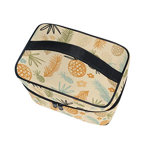 Makeup Bag Pineapple Flower Travel Cosmetic Bags Organizer Train Case Toiletry Make Up Pouch - color: color9