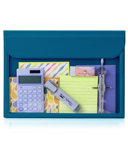 Mr. Pen- File Folder, Blue Plastic File Folders Letter Size, Document Folder - color: Blue