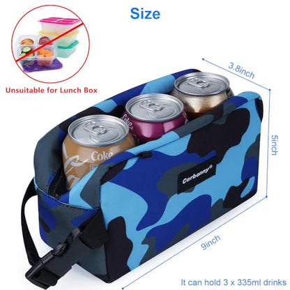 Cerbonny Small Insulated Cooler Bag, Freezable Lunch Bag for Work School Travel, 2.2L, Blue Camo - color: blue camo