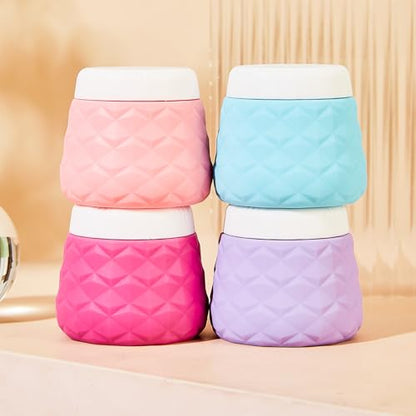 Silevoler Travel Size Containers for Toiletries, TSA Approved Travel Size Toiletries Silicone Cosmetic Cream Jars, Leak-Proof Refillable Containers W/Clear Bag (VIBRANT, 1.7OZ) - color: VIBRANT, size: 1.7OZ