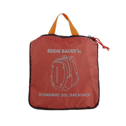 Eddie Bauer Stowaway Packable Backpack | Travel | Outdoor | Lightweight | Foldable | Durable | Ripstop Polyester | 20L - Maroon - color: Maroon, size: 20L