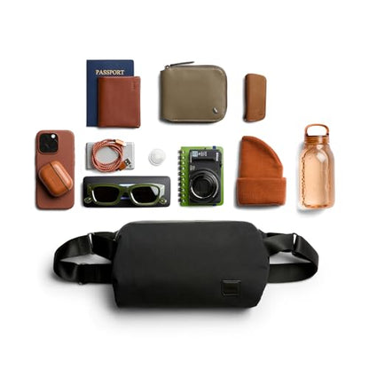 Bellroy Classic Sling (everyday 7 liter minimalist crossbody bag with internal organization, adjustable crossbody strap, and auto-compression system) - Black - color: Black